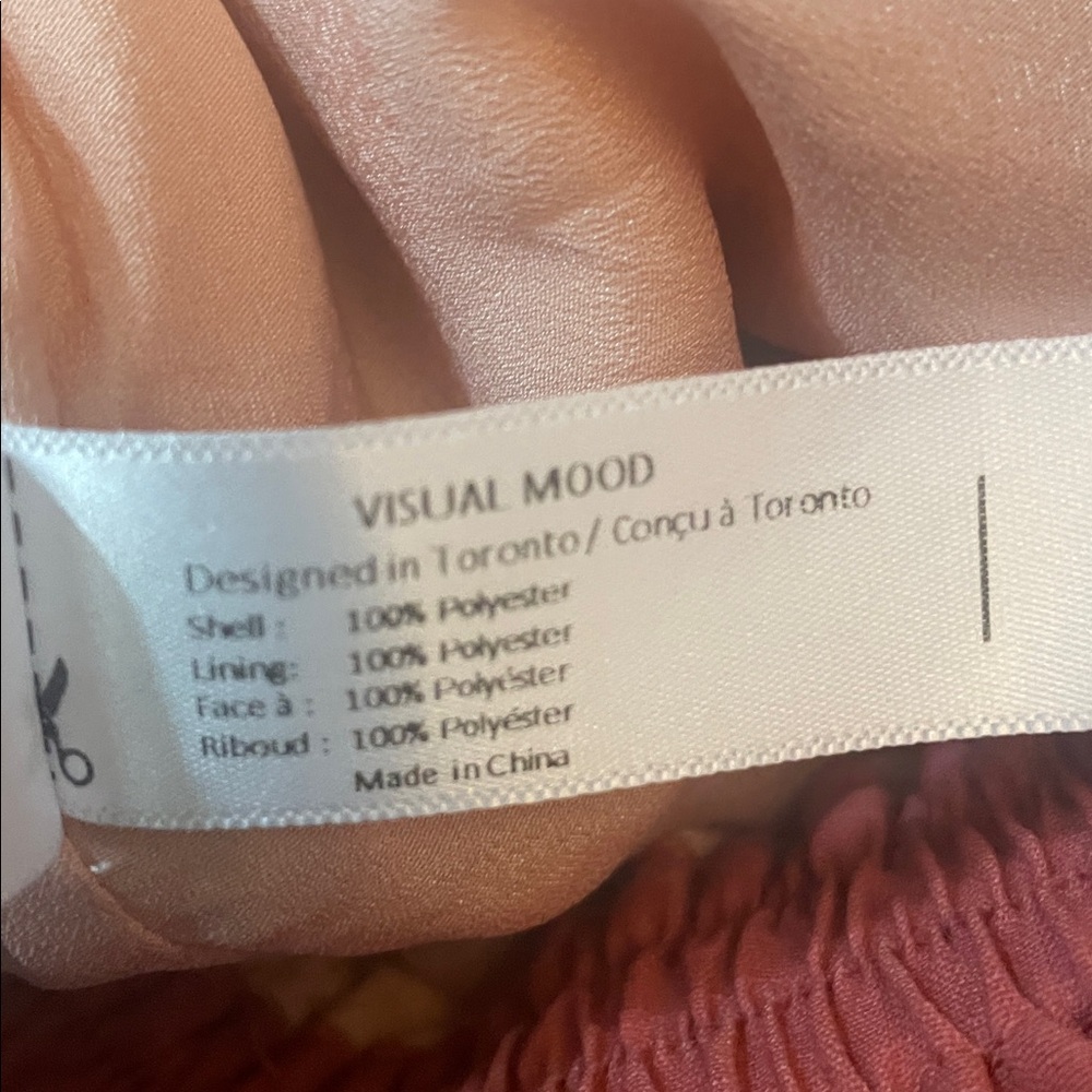 Visual Mood Tiered Ruffle Maxi Skirt in Pink and Olive with Leaf Print Large - Picture 6 of 6